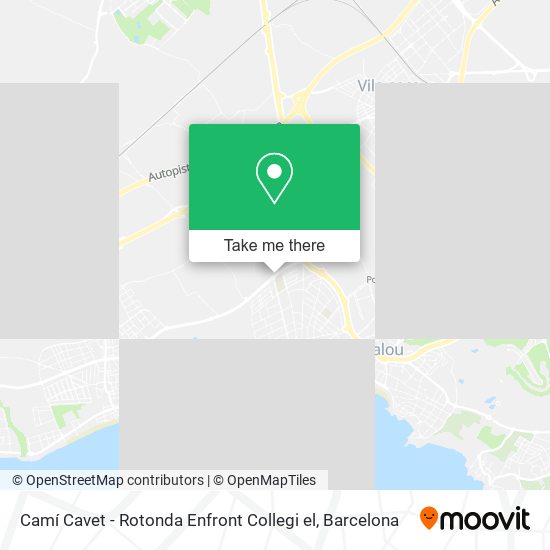 Camí Cavet - Rotonda Enfront Collegi el map