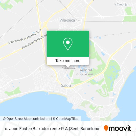 c. Joan Fuster(Baixador renfe-P. A.)Sent map