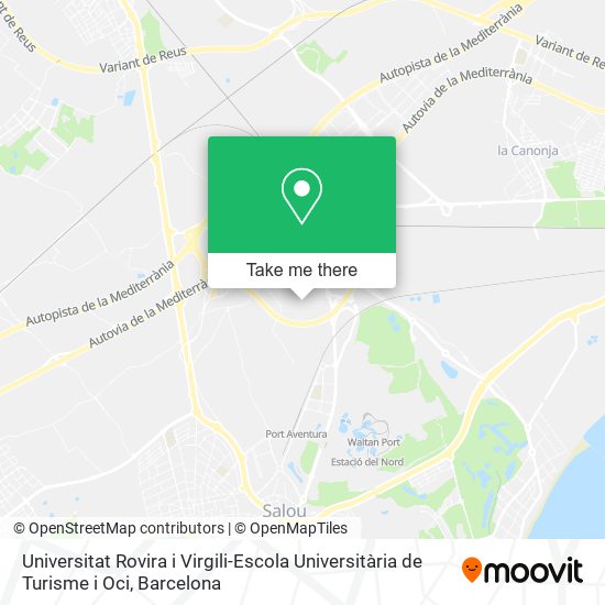 Universitat Rovira i Virgili-Escola Universitària de Turisme i Oci map