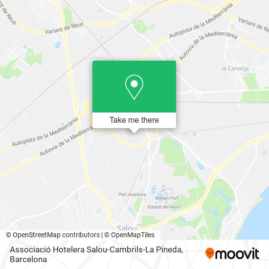 Associació Hotelera Salou-Cambrils-La Pineda map