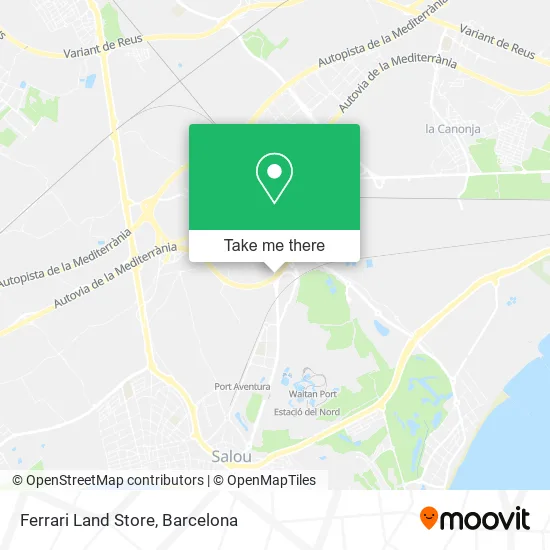 Ferrari Land Store map