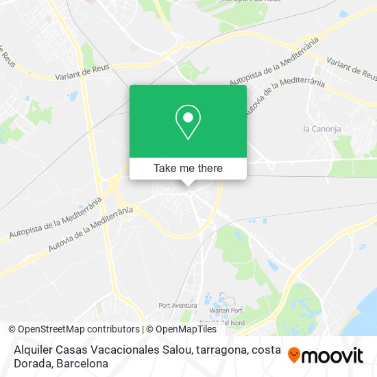Alquiler Casas Vacacionales Salou, tarragona, costa Dorada map
