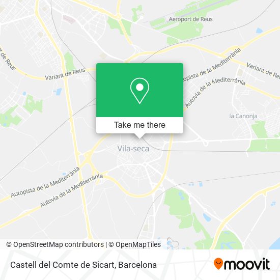 Castell del Comte de Sicart map