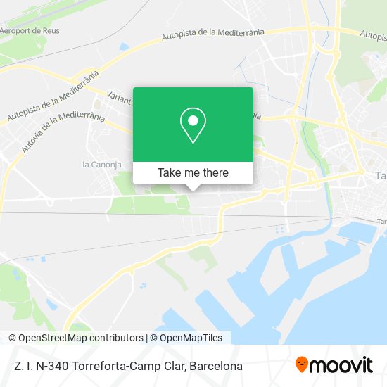 Z. I. N-340 Torreforta-Camp Clar map