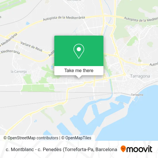 c. Montblanc - c. Penedès map