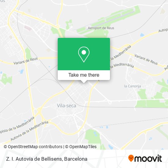 Z. I. Autovía de Bellisens map