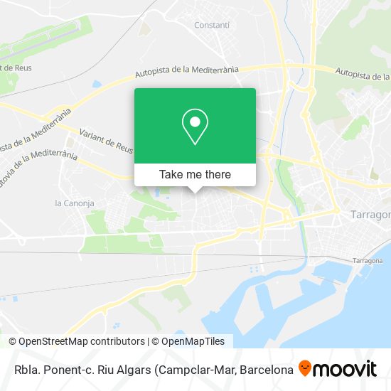 Rbla. Ponent-c. Riu Algars map