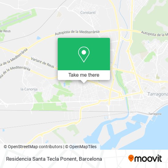 Residencia Santa Tecla Ponent map