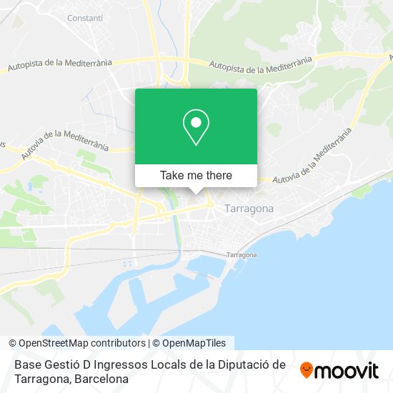 Base Gestió D Ingressos Locals de la Diputació de Tarragona map