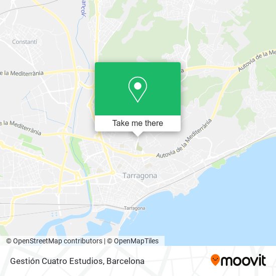 Gestión Cuatro Estudios map