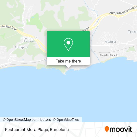 Restaurant Mora Platja map