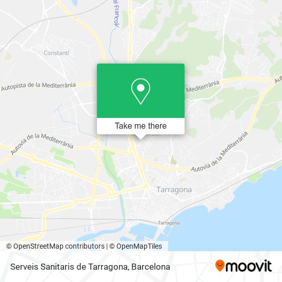 Serveis Sanitaris de Tarragona map