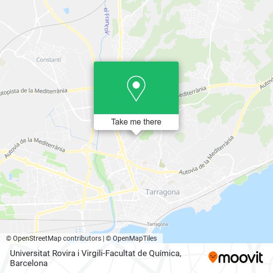 Universitat Rovira i Virgili-Facultat de Química map