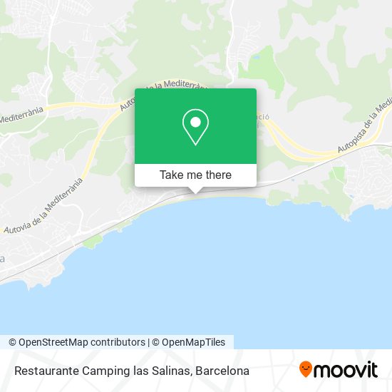 Restaurante Camping las Salinas map