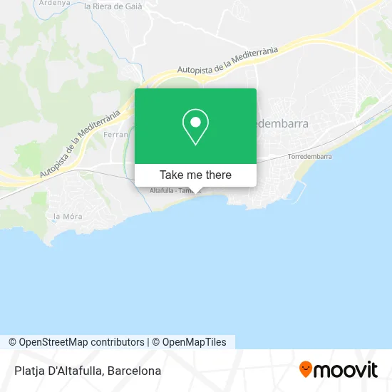 Platja D'Altafulla map