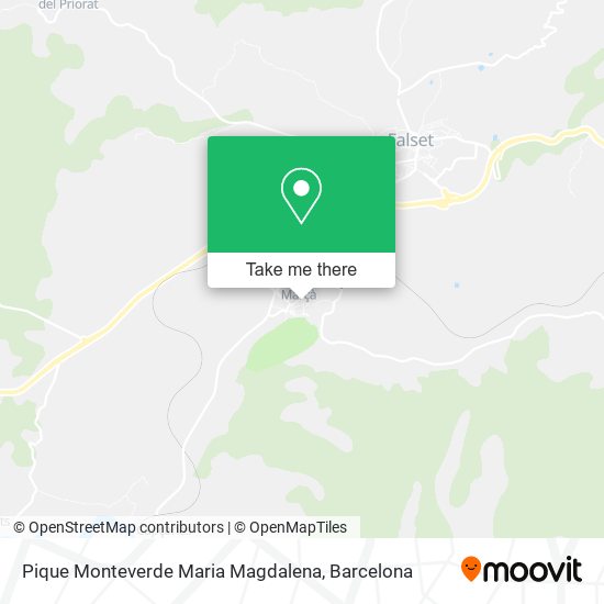 Pique Monteverde Maria Magdalena map
