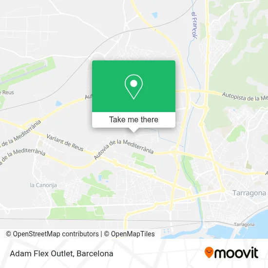 Adam Flex Outlet map