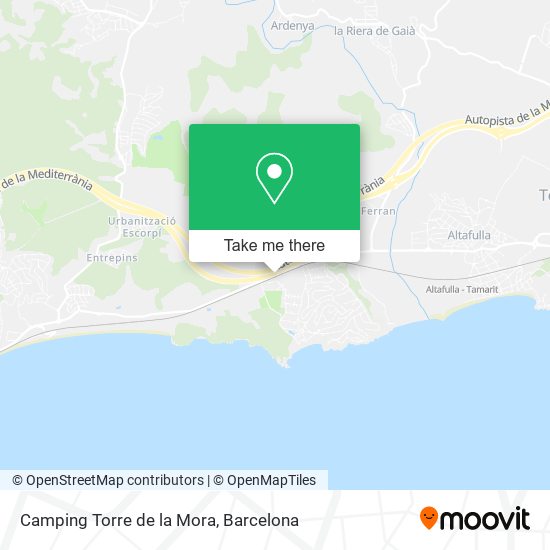Camping Torre de la Mora map