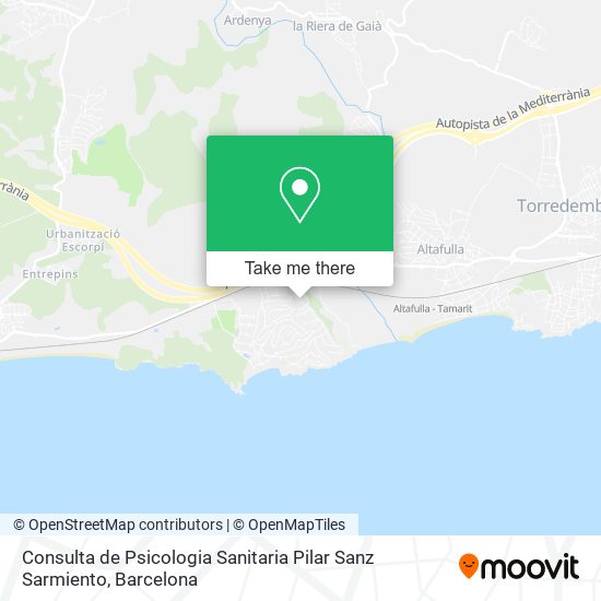 Consulta de Psicologia Sanitaria Pilar Sanz Sarmiento map