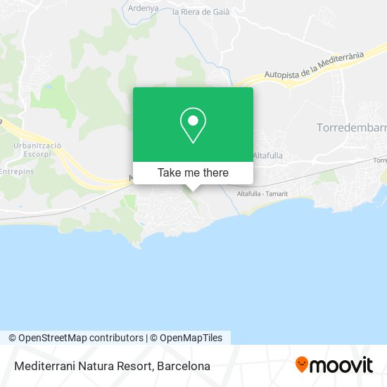 Mediterrani Natura Resort map