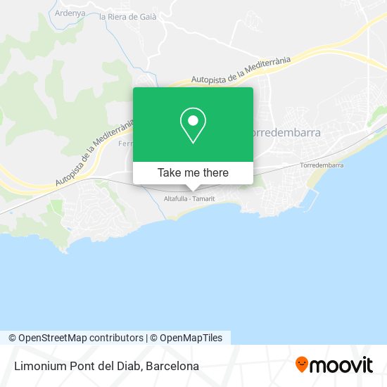 Limonium Pont del Diab map