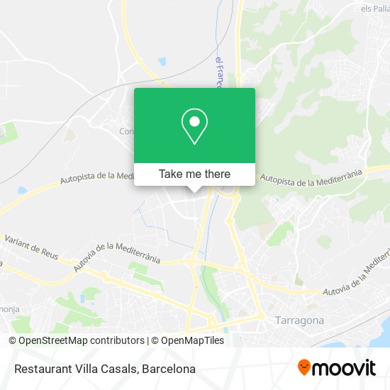Restaurant Villa Casals map