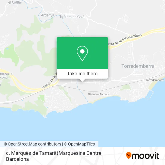 c. Marquès de Tamarit map