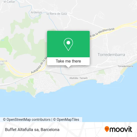 Buffet Altafulla sa map
