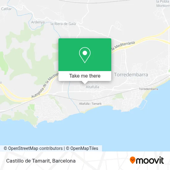 Castillo de Tamarit map