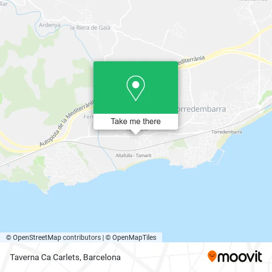 Taverna Ca Carlets map