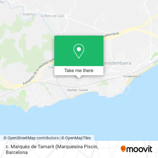 c. Marquès de Tamarit map