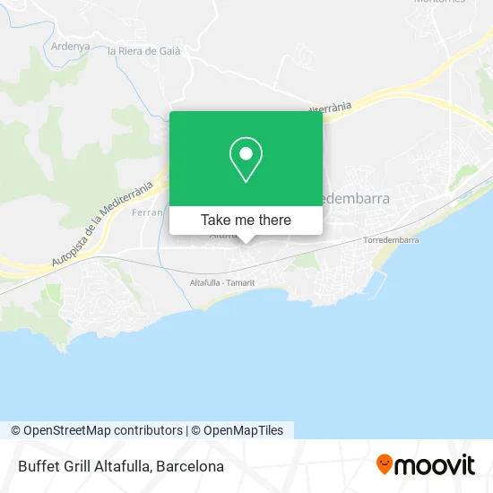 Buffet Grill Altafulla map
