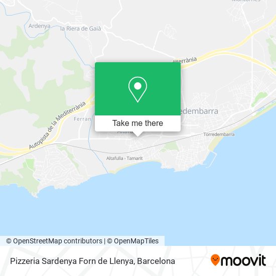Pizzeria Sardenya Forn de Llenya map
