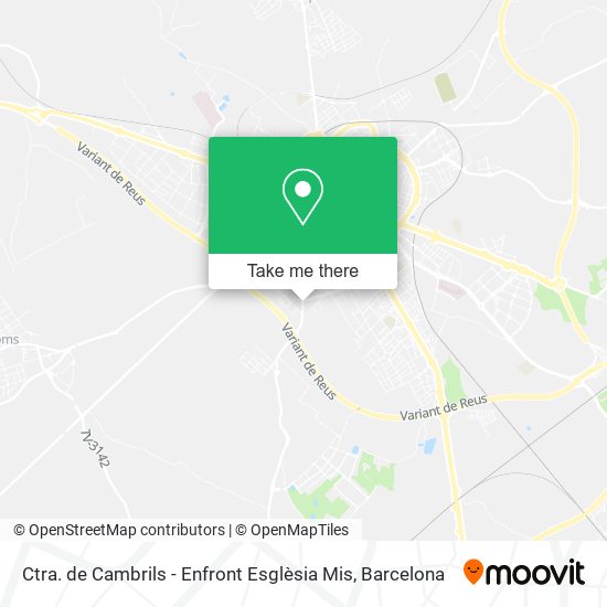 Ctra. de Cambrils - Enfront Esglèsia Mis map