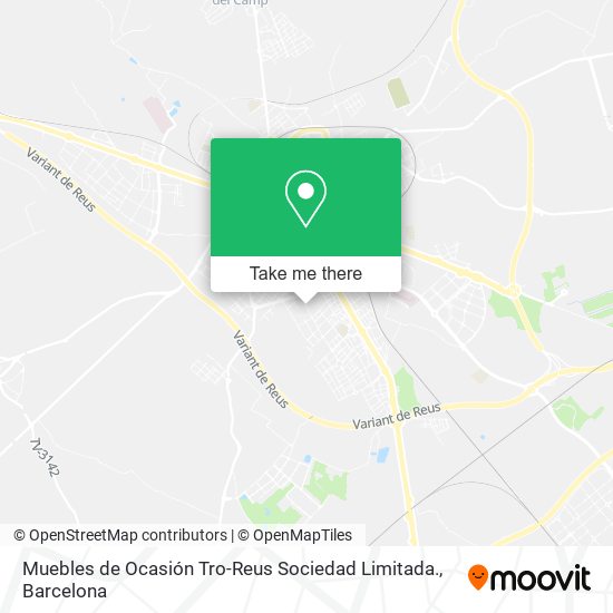 Muebles de Ocasión Tro-Reus Sociedad Limitada. map