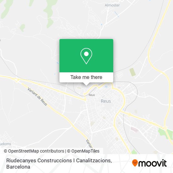 Riudecanyes Construccions I Canalitzacions map