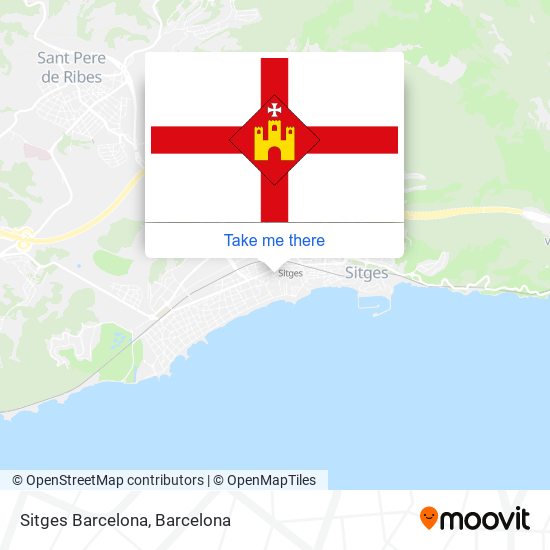 mapa Sitges Barcelona