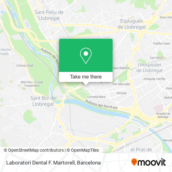 mapa Laboratori Dental F. Martorell