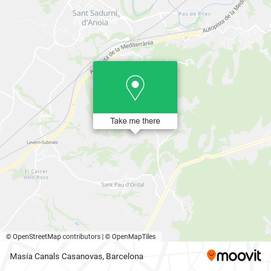 Masía Canals Casanovas map