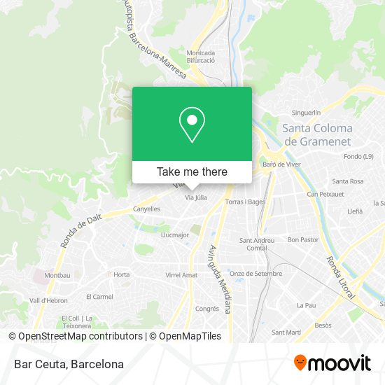 Bar Ceuta map