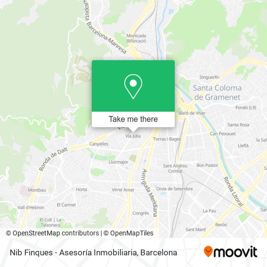 mapa Nib Finques - Asesoría Inmobiliaria