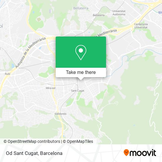 mapa Od Sant Cugat