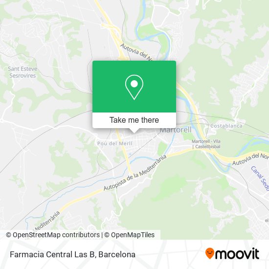 Farmacia Central Las B map