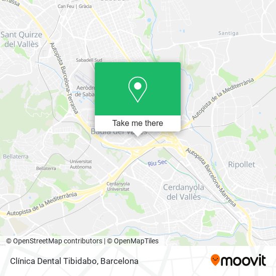 Clínica Dental Tibidabo map