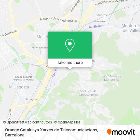 Orange Catalunya Xarxes de Telecomunicacions map