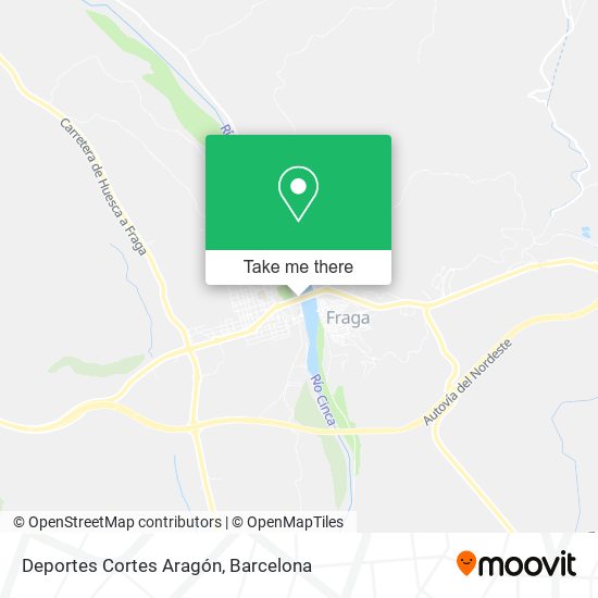 Deportes Cortes Aragón map
