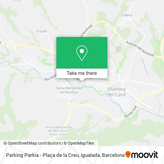 Parking Parkia - Plaça de la Creu, igualada map