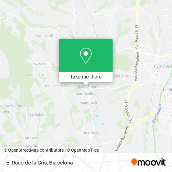 El Racó de la Cris map