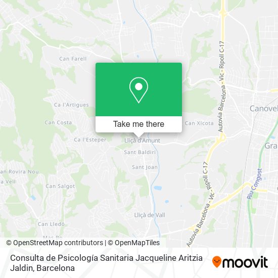 Consulta de Psicología Sanitaria Jacqueline Aritzia Jaldin map