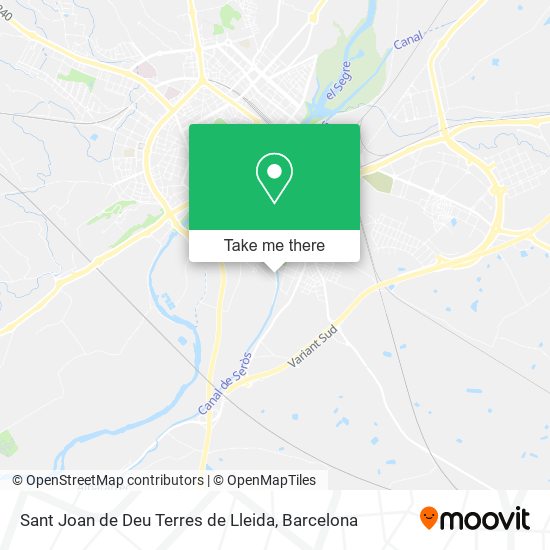 Sant Joan de Deu Terres de Lleida map